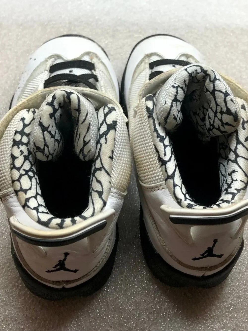 Nike Air Jordan 6 Rings TD Shoes White Black 323420-107 Toddler Infant Size 10C